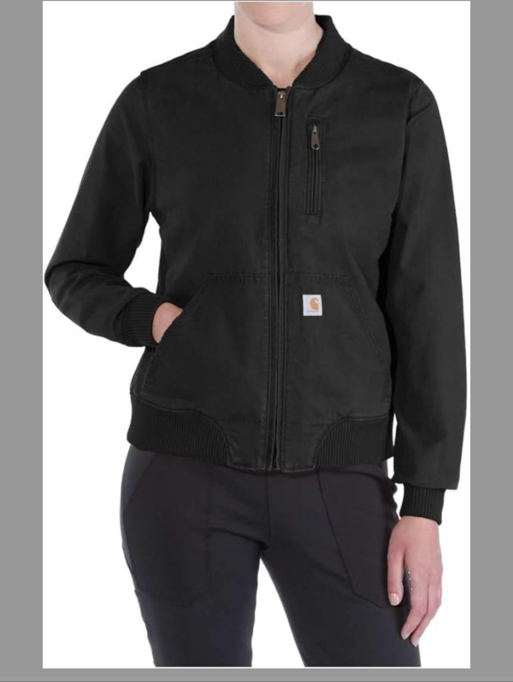 Carhartt Crawford  Women's Black Bomber Jacket XL NWT